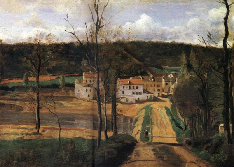 Corot Camille The houses of cabassud Spain oil painting art